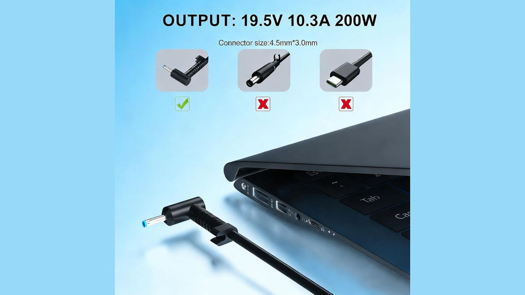Caricabatteria 200W 19.5V 10.3A HP Victus Laptop da Gaming Omen