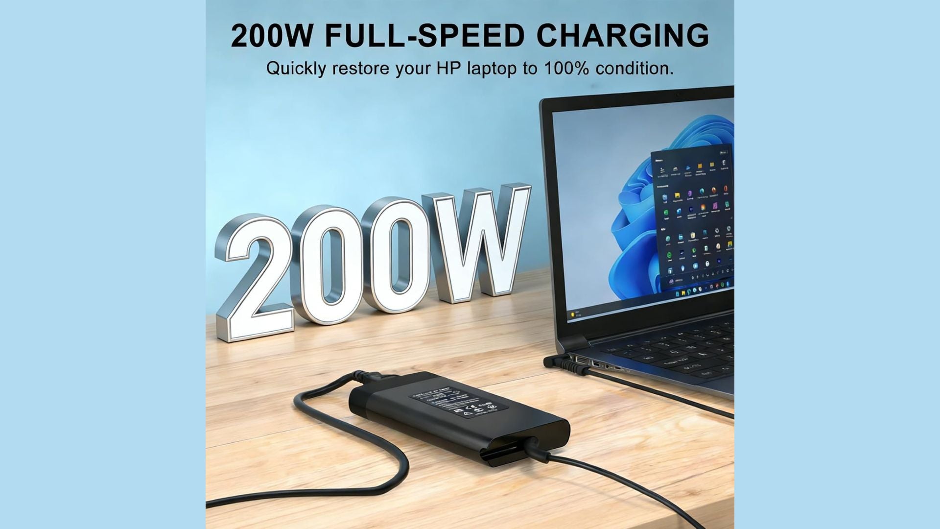 Caricabatteria 200W 19.5V 10.3A HP Victus Laptop da Gaming Omen