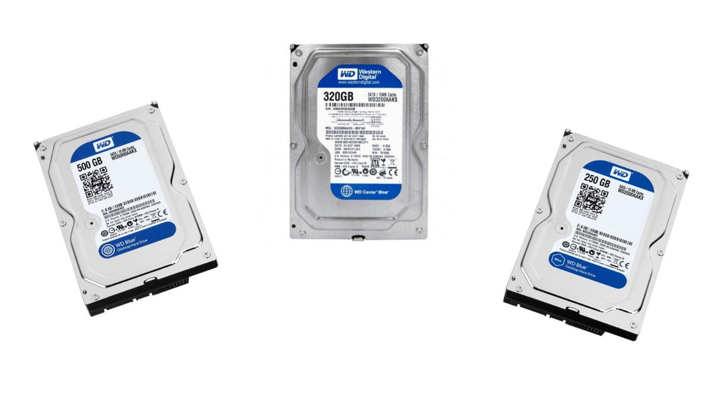 Lotto 4 Hard Disk Usati SATA 3.5" Tagli da 250/320/500GB 7200rpm per PC/server