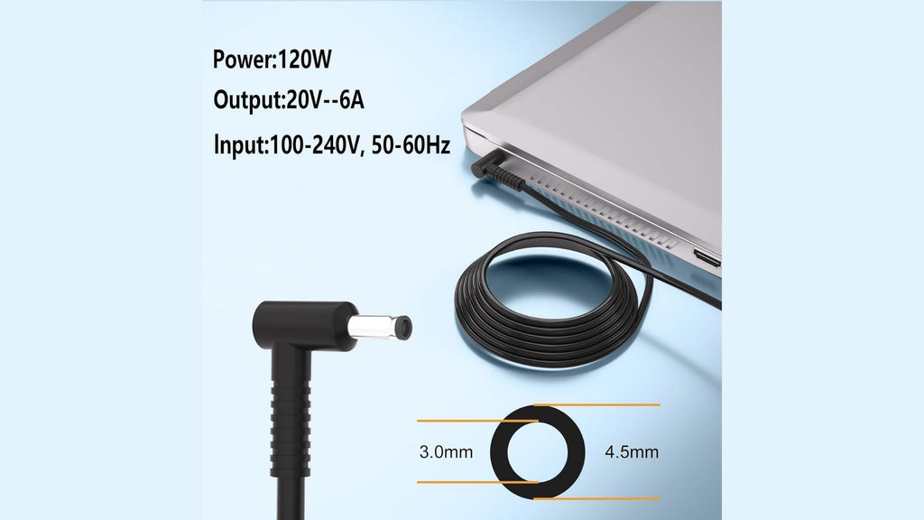 Alimentatore 120W 20V 6A 7.4x5.0/5.5x2.5/4.5x3.0mm Compatibile con MSI Thin 15 A15 GF63 Cyborg 15 A17 GF63 GV15 GV15 -Thin-11SC