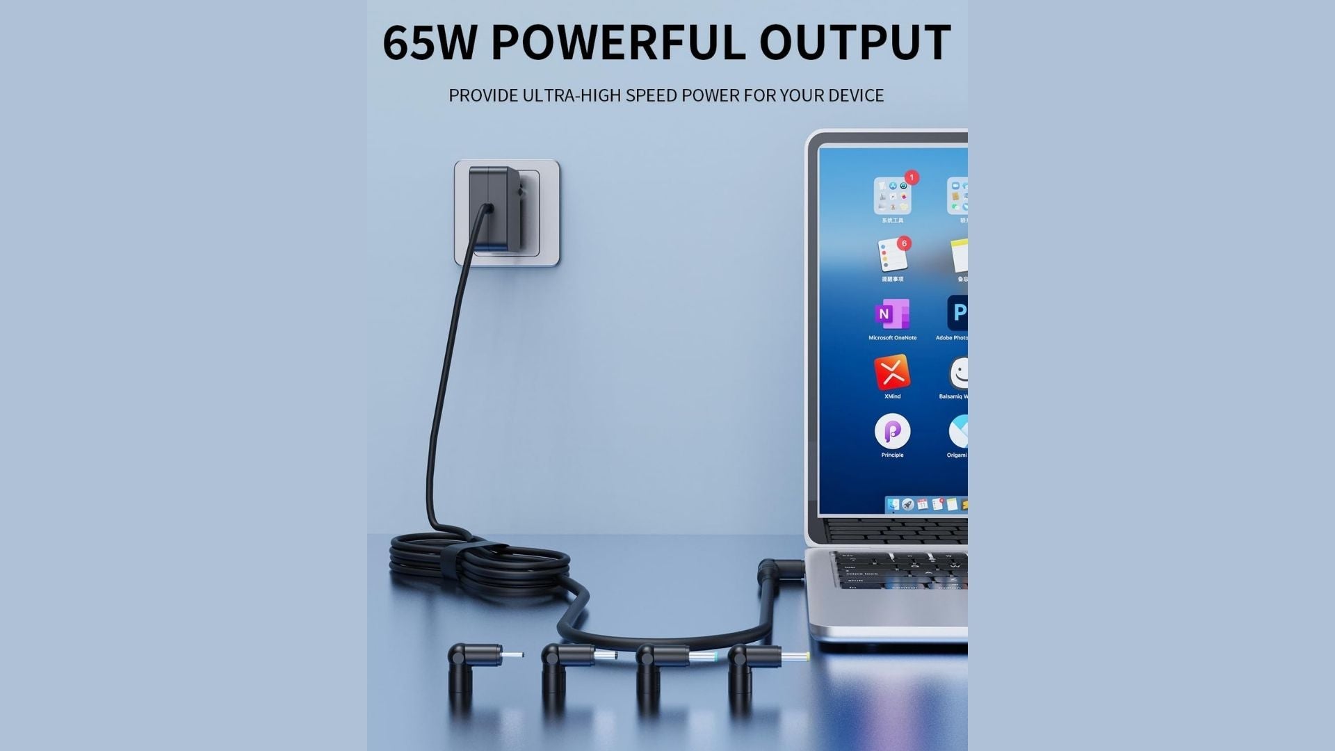 Alimentatore 65 W 19V 3.42A 3,0x1,1 - 4,0x1,35 - 4,5x3,0 - 5,5x2,5 mm compatibile con ASUS con Punta rotonda
