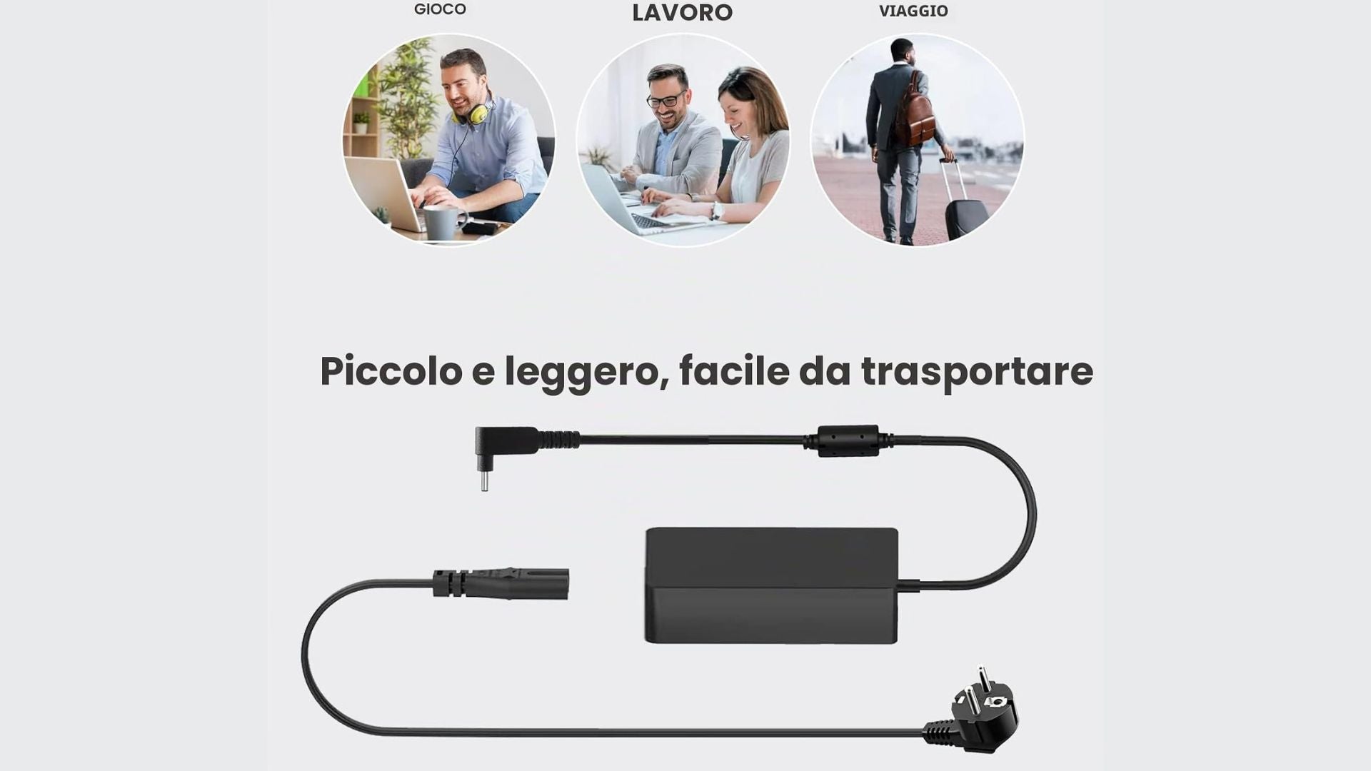 Alimentatore Acer 65w 19V 3.42A 3.00x1.10mm Compatibile con Acer Swift SF313-53, SF313-52