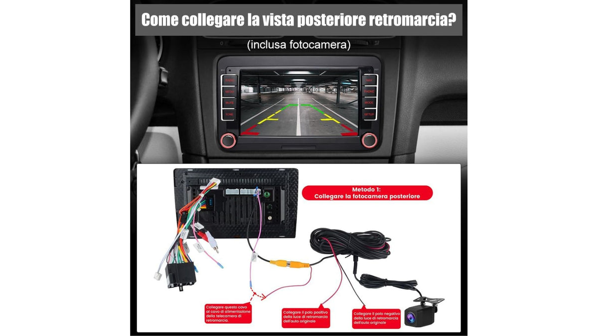 Autoradio 2 DIN Android CarPlay Wireless per VW Golf 5 6 Polo Passat Tiguan Seat - NUOVO