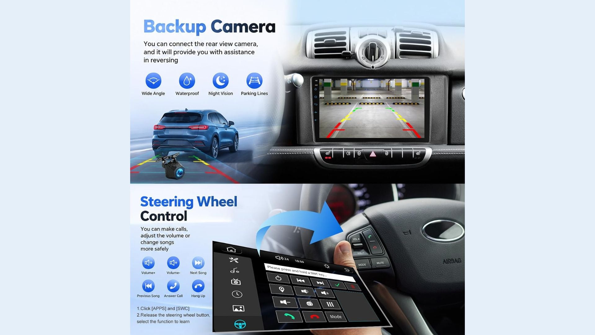 Autoradio per Mercedes Benz Smart Fortwo 2011-2015+ CarPlay Wireless/Android Auto