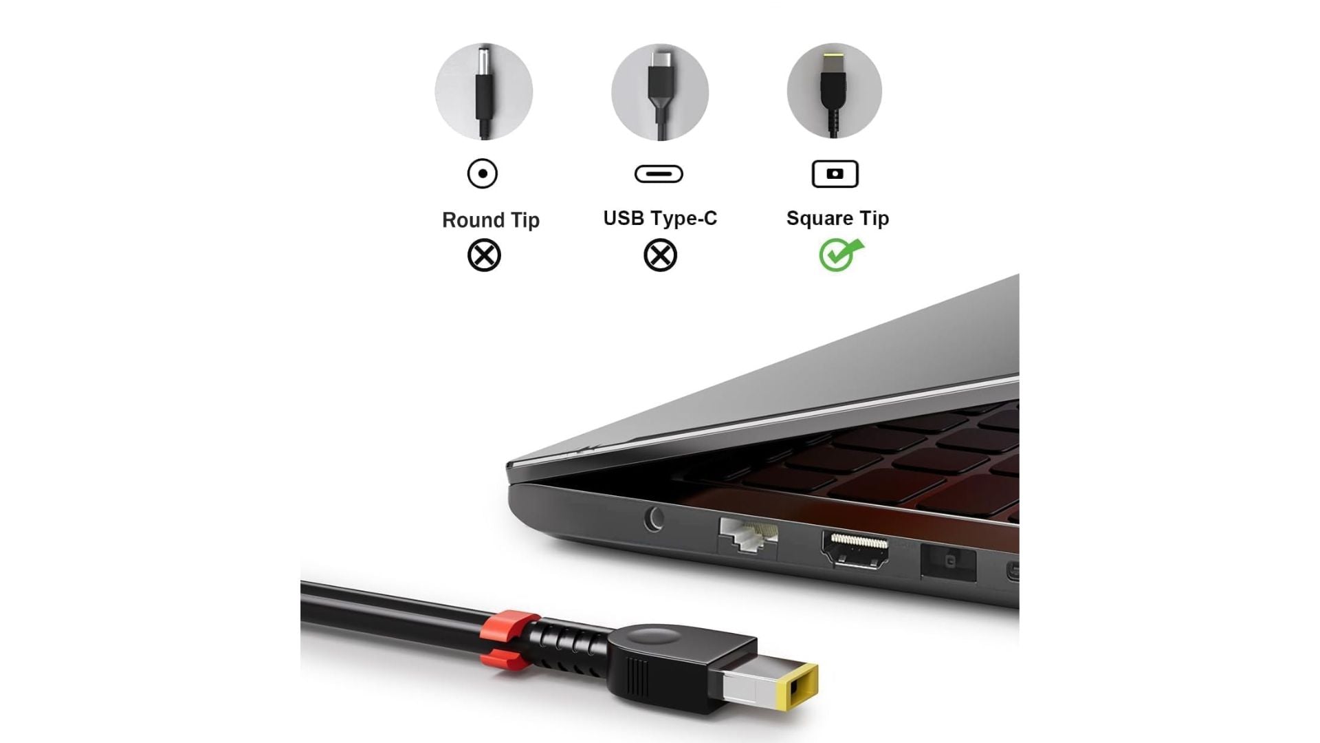 Caricabatteria 230W 20V 11.5A Connettore Quadrato Giallo Compatibile Lenovo Legion Thinkpad