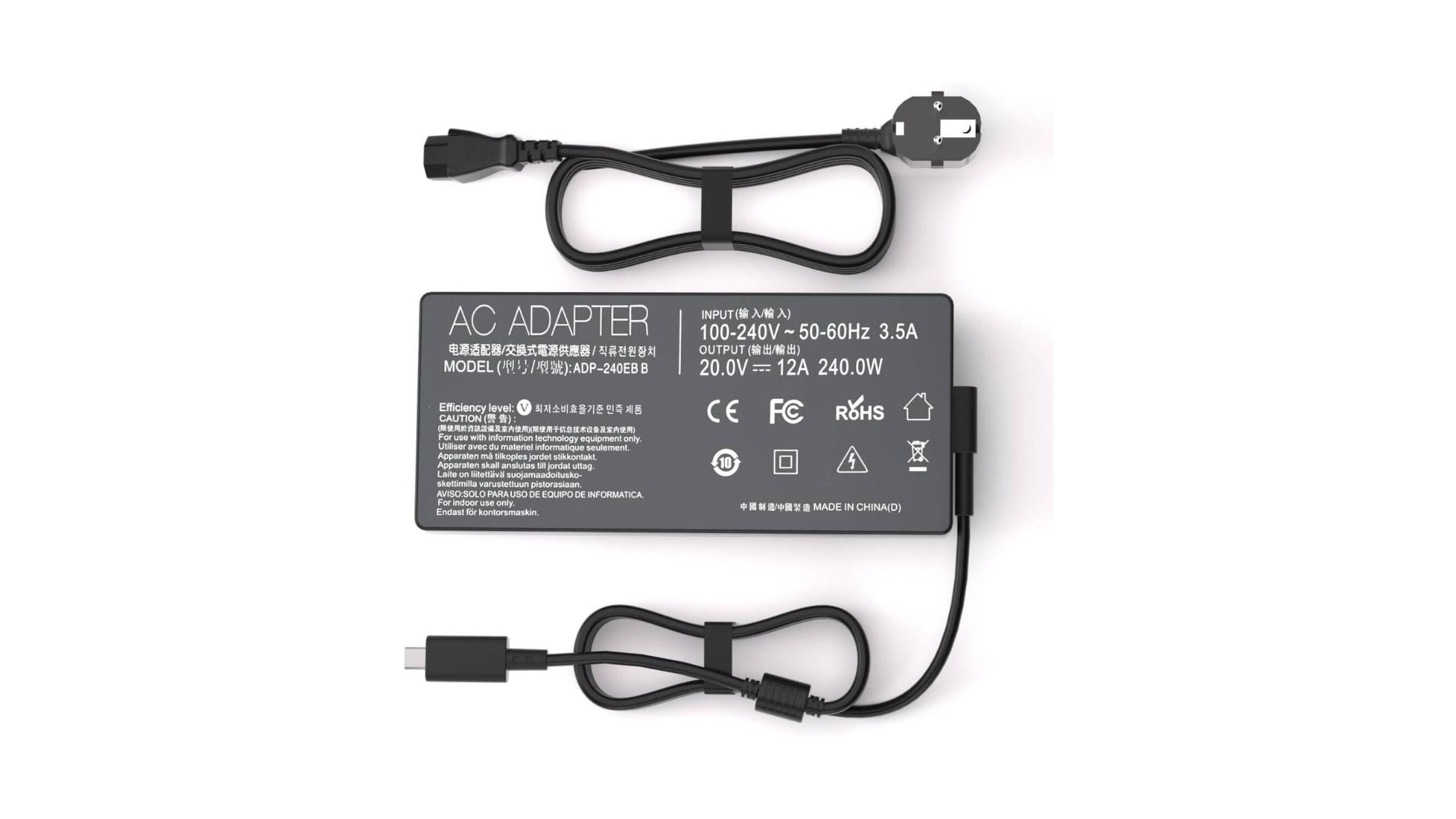 Alimentatore 240W Asus Rog Zephyrus Flow 20V 12A Rectangle Conn
