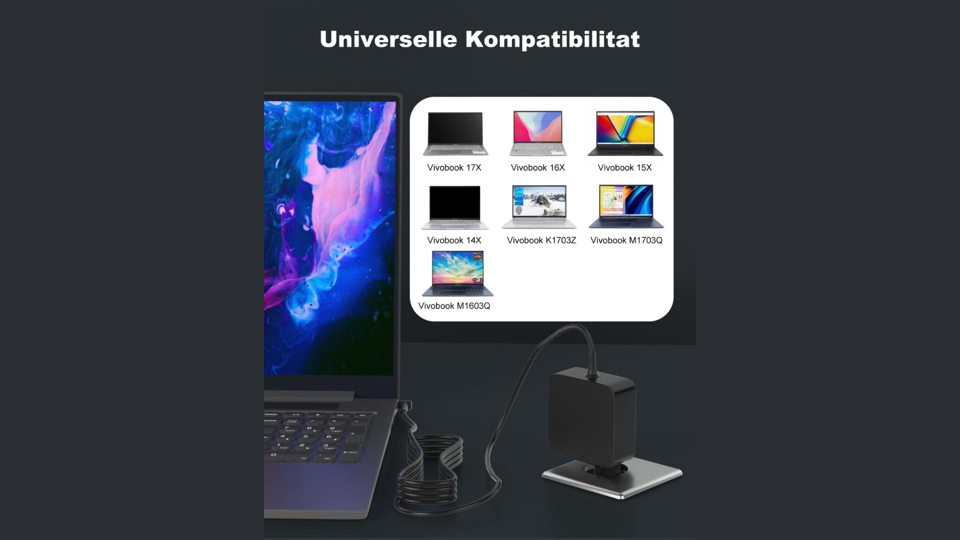 Caricatore 90W 4.5x3.00mm 19V 4.74A Asus Vivobook ExpertBook