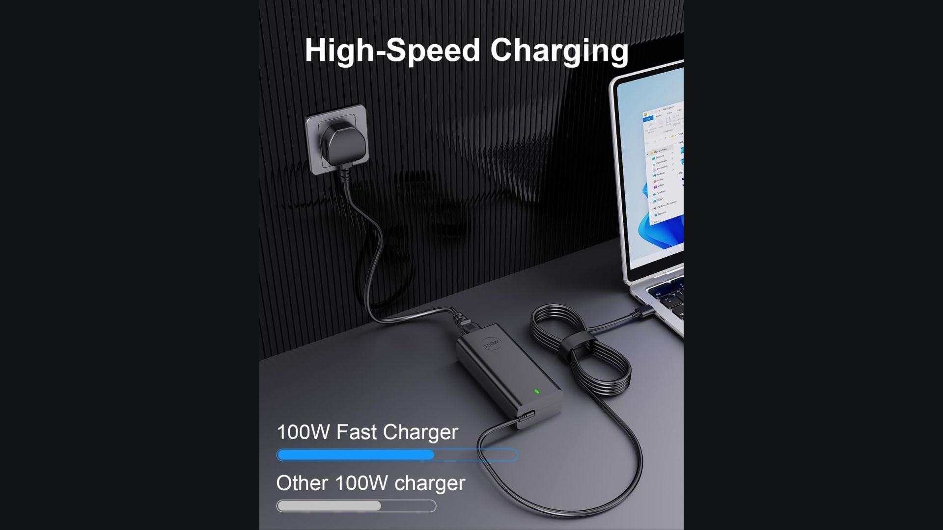 Caricatore USB C da 100W compatibile con Dell Precision Inspiron Latitude