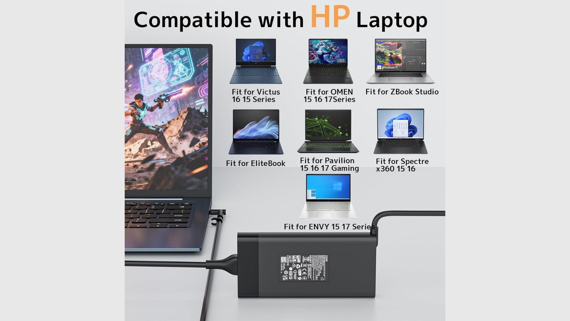 Caricatore 230W 19.5V 11.8A 4.5x3.00mm Compatibile HP Omen Trascend Victus Zbook Fury