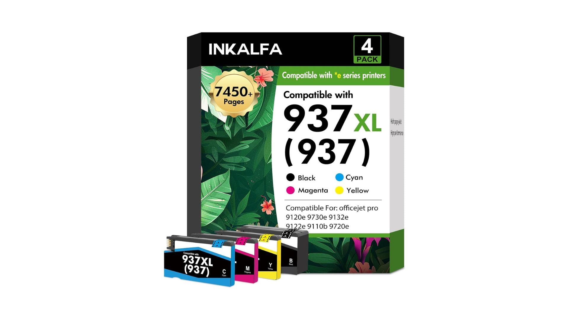 Cartucce Compatibili HP 937 XL 937e per HP OfficeJet Pro 9122e 9132e 9120b 9125e 9110b 9130b 9130e 9135e 9720 9730