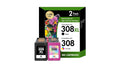 Cartucce Toner d'inchiostro per HP 308 per Envy 6110e 6120e 6122e 6130 6132e 6532e (1 nero, 1 colore)