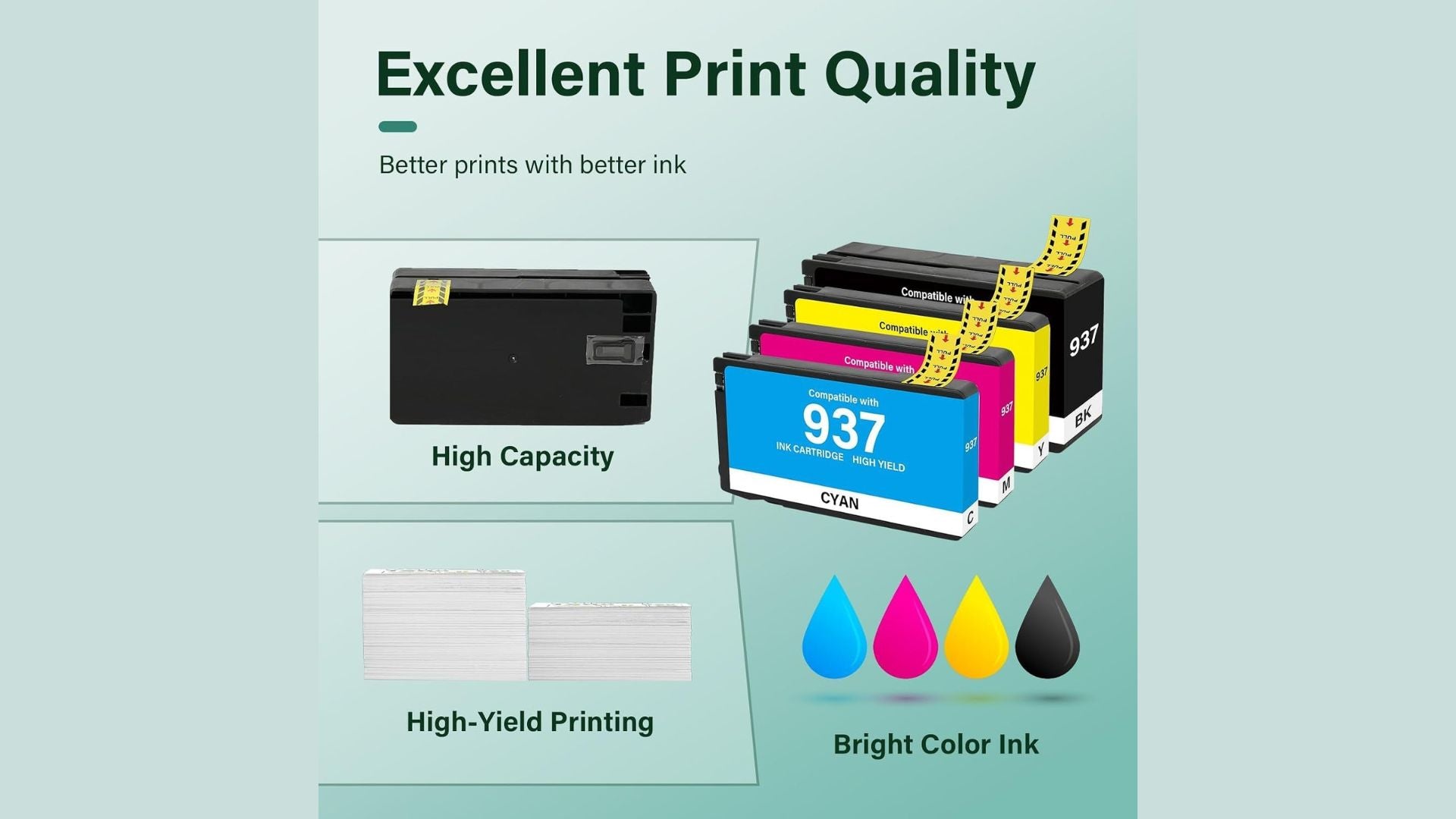 Cartucce d'inchiostro 936 936XL 9125e Combo Pack HP OfficeJet Pro 9120e 9730e 9130 9135e 9122e 9128e 9110b 9120b