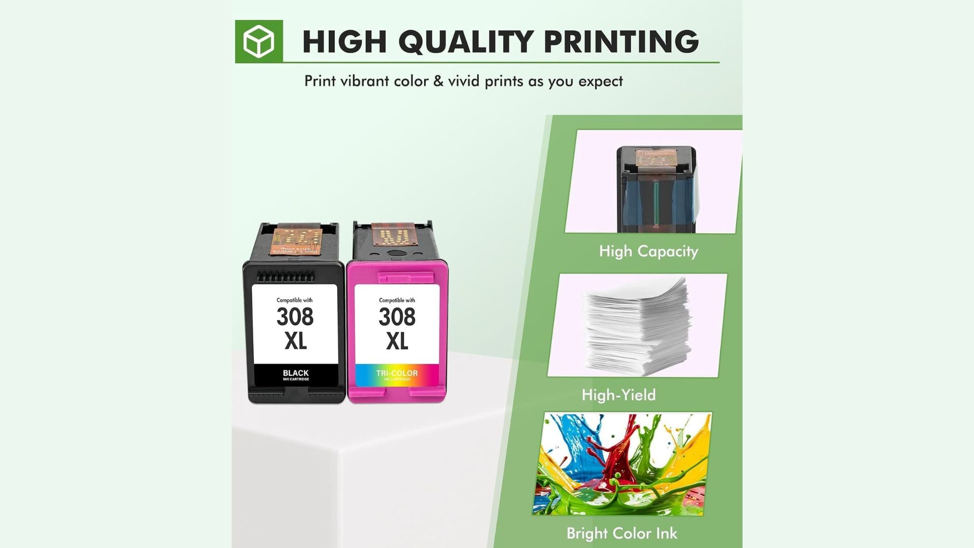 Cartuccie d'inchiostro 6120e 6520e 6100 Compatibile per HP308 XL 308XL Multipack Nero e Colore per HP ENVY 6120e 6520e 6100 6132e 6532e 6120 6110e 6122e 6130 6132e Stampante