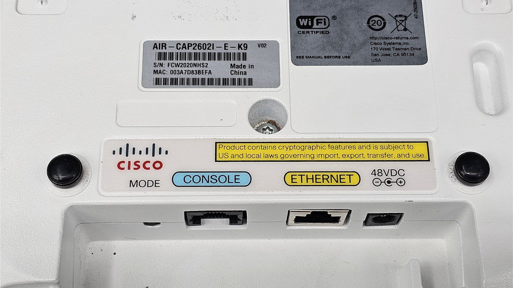 Cisco Aironet 2602i AIR-CAP2602I-E-K9 Access Point Dual-Band PoE Usato