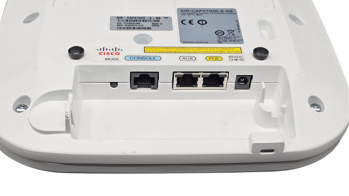 Cisco Aironet 2702e AIR-CAP2702E-E-K9 Access Point 802.11ac PoE Senza Antenne