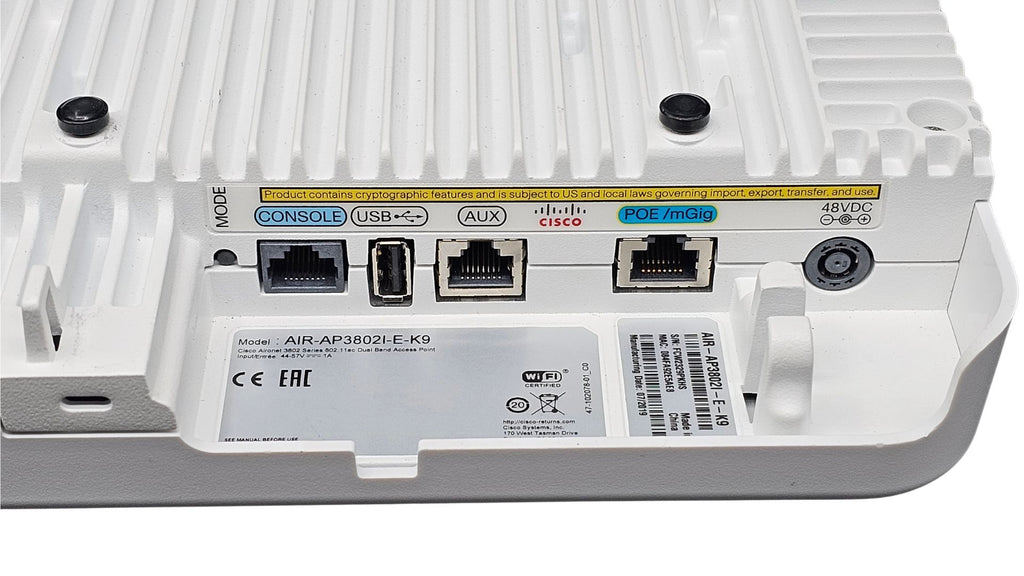 Cisco Aironet 3802i AIR-AP3802I-E-K9 Access Point 802.11ac Wave 2 mGig PoE Usato
