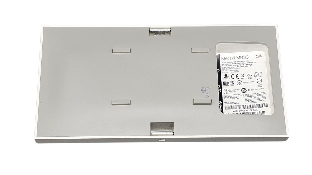 Cisco Meraki MR33 MR33-HW Access Point 802.11ac Wave 2 PoE Usato