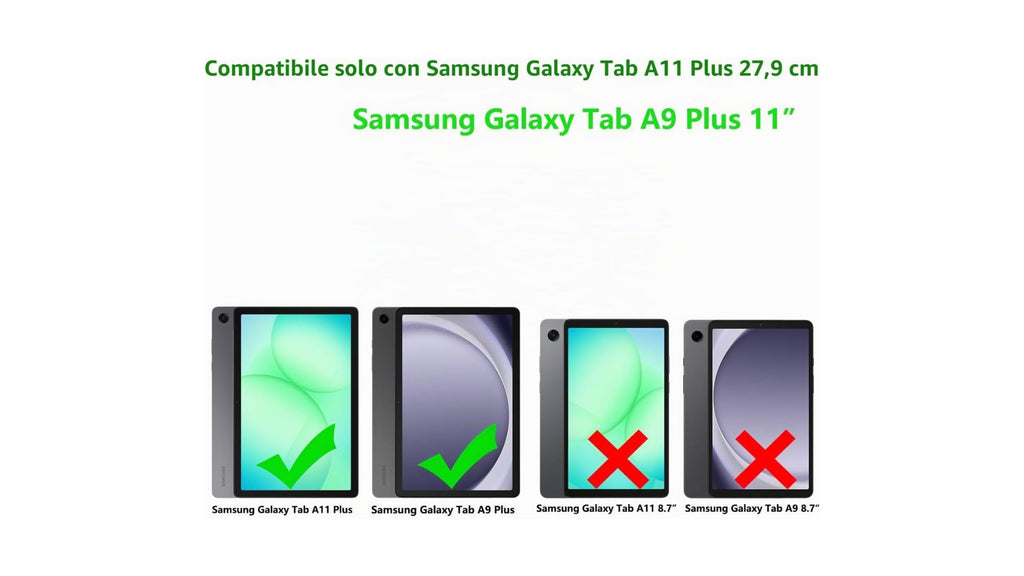 Cover Antiurto per Bambini per Samsung Galaxy Tab A11+ Plus Nero