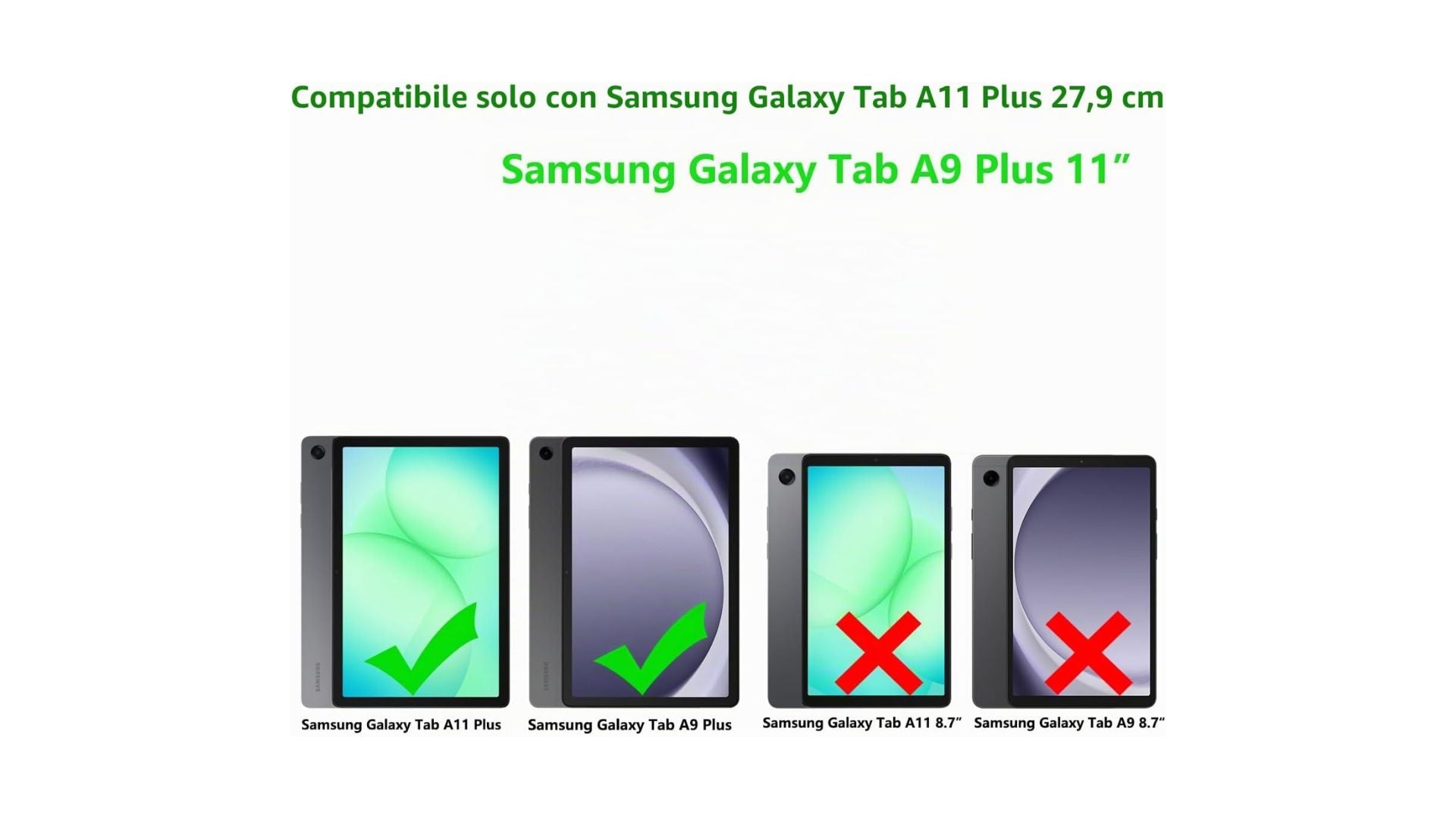 Cover Antiurto per Bambini per Samsung Galaxy Tab A11+ Plus Nero