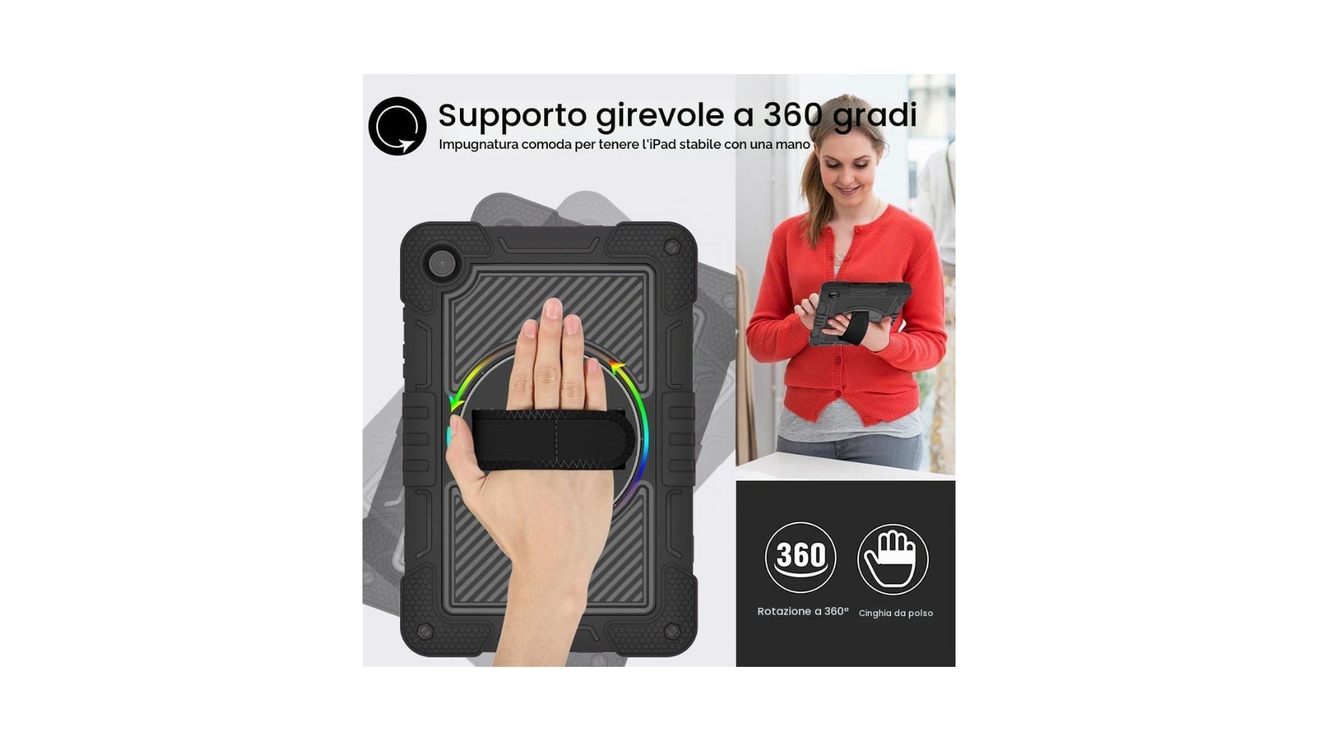 Cover Antiurto per Bambini per Samsung Galaxy Tab A11+ Plus Nero