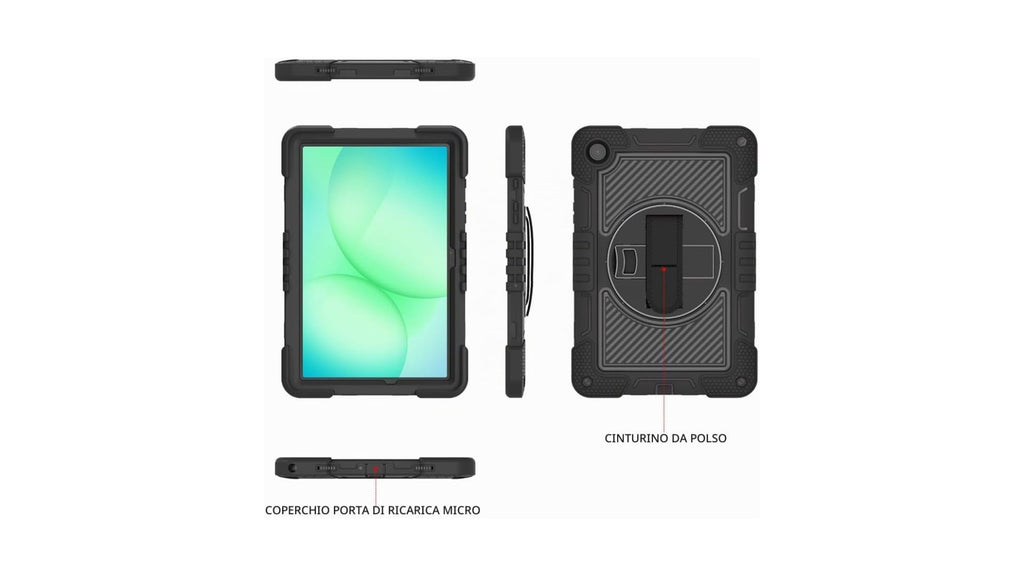 Cover Antiurto per Bambini per Samsung Galaxy Tab A11+ Plus Nero