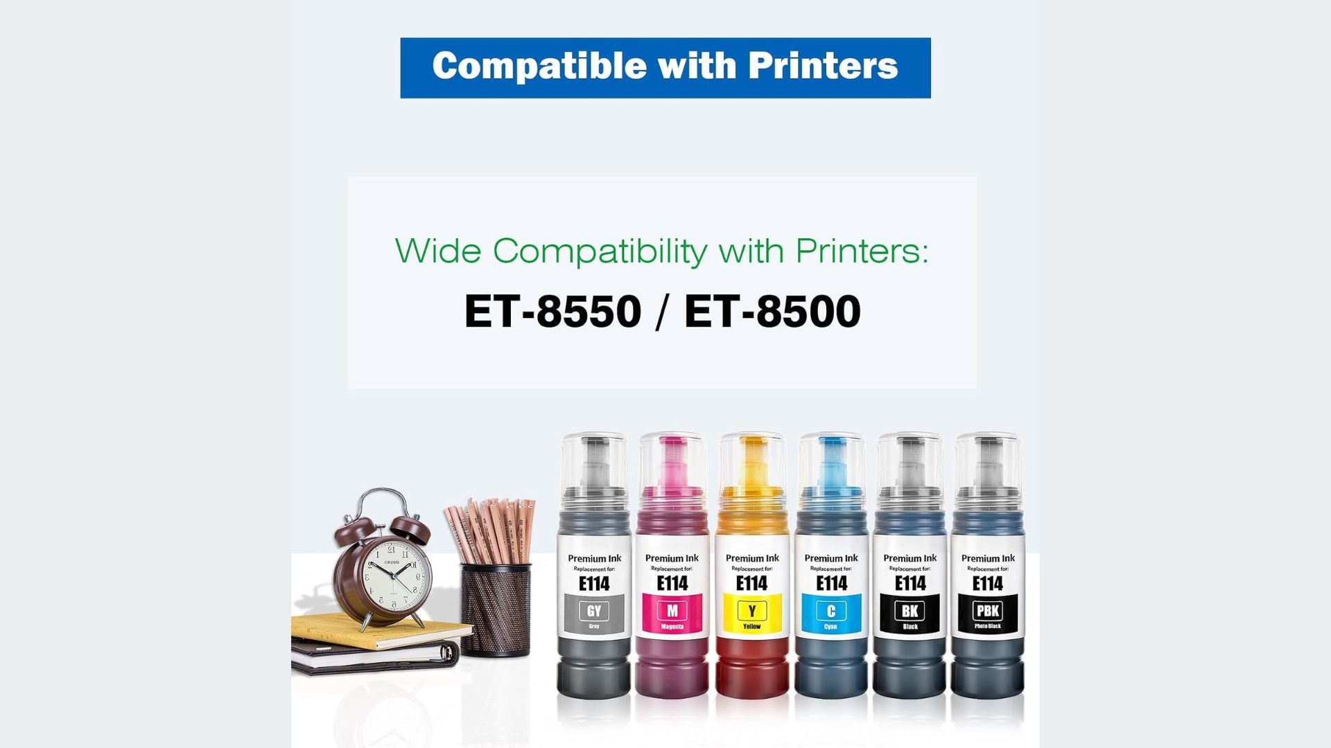 Inchiostro Compatibile per Epson 114 Inchiostro ET-8550 ET-8500 Stampante