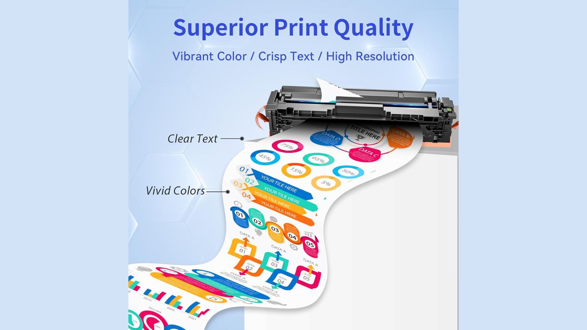 Ricambio per HP 219A Toner Set (Con Chip) per 219X 219A per HP Color Laserjet Pro MFP 3302FDWG Toner per MFP 3302SDWG 3302FDNG per W2190A W2191A W2192A W2193A